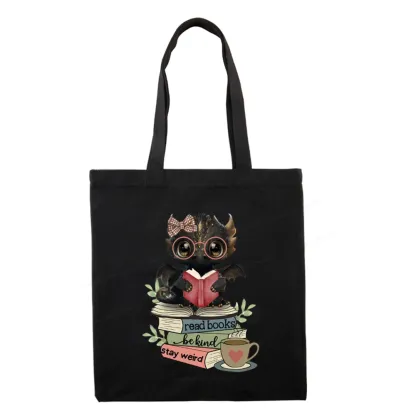Pagewings Cute Dragon Read Books Be Kind Stay Weird Tote Bag