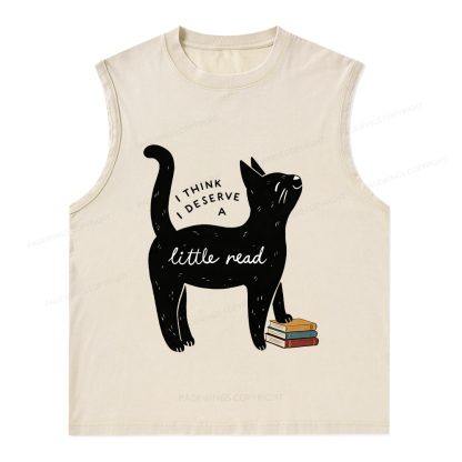 Pagewings Little Read Unisex Washed Tank Top