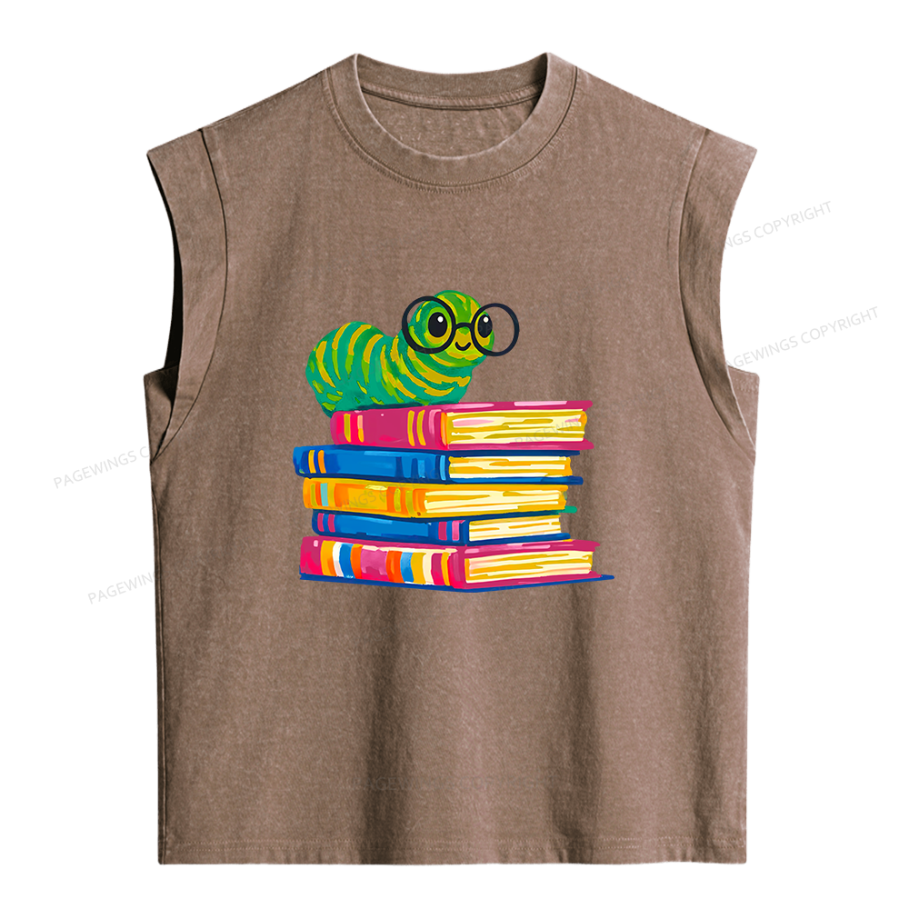 Pagewings Bookworm Women's Washed Tank Top