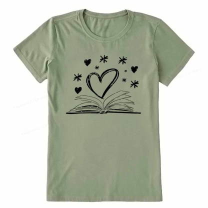 Pagewings Bookworm Librarian Valentines Day Book T-Shirt Unisex Classic T-shirt