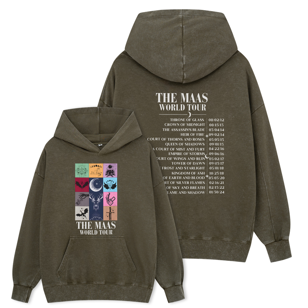Pagewings World Tour Unisex Washed Hoodie