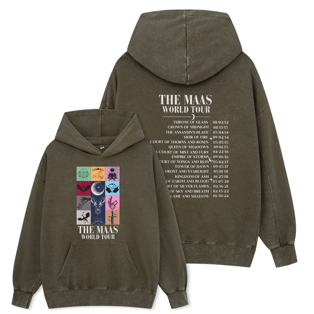 Pagewings World Tour Unisex Washed Hoodie