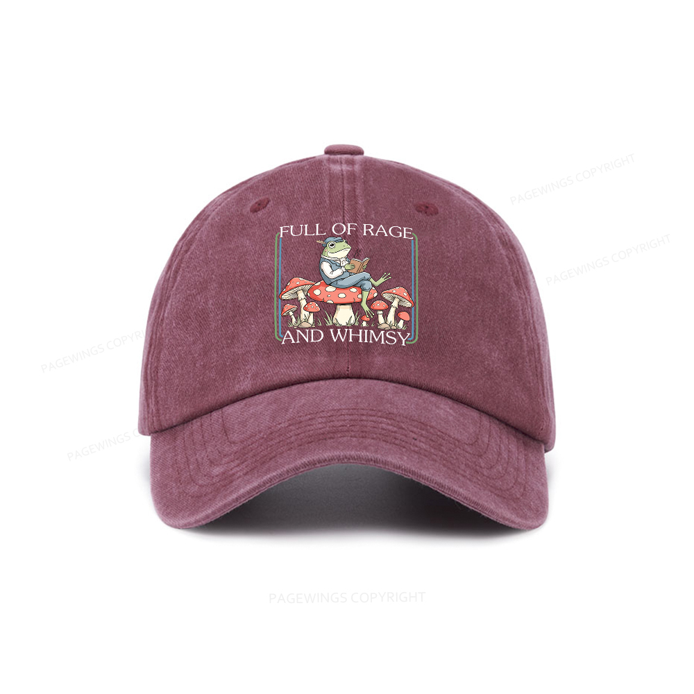 Pagewings Full Of Rage and Whimsy Washed Cap