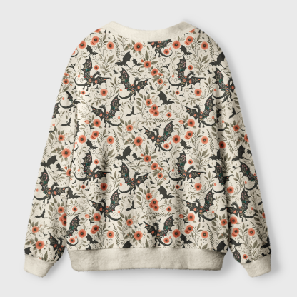 Pagewings Book Dragon Light Knit Unisex Cardigan Sweaters