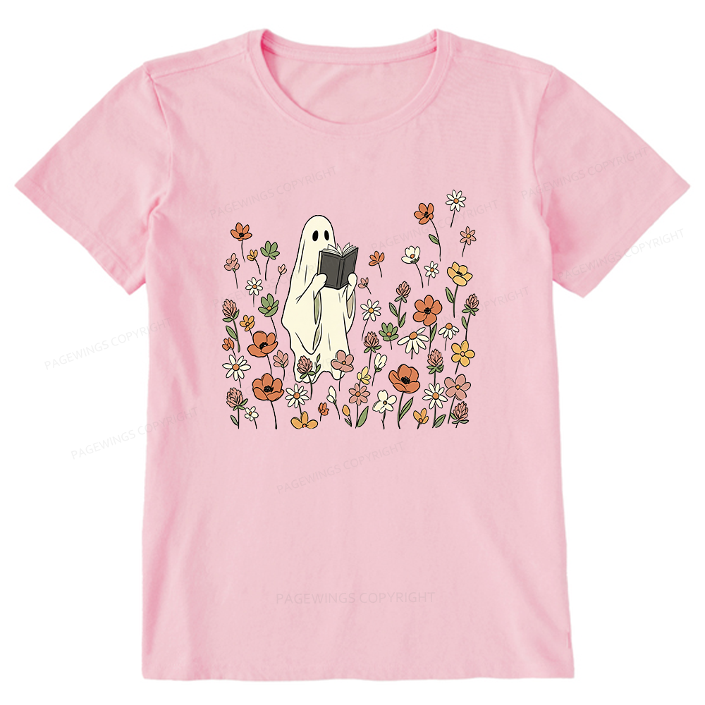 Pagewing Reading Ghost Bookish Unisex Classic T-shirt