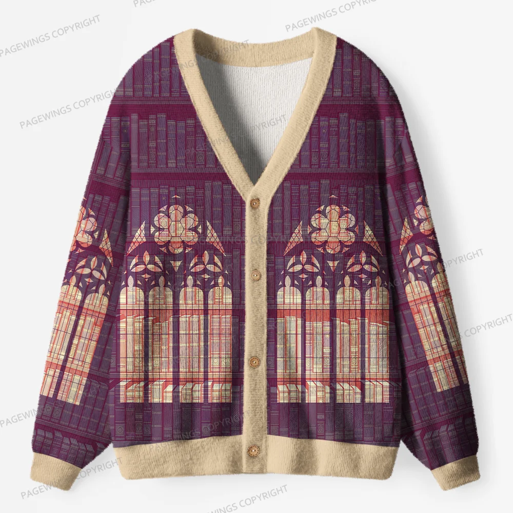 Pagewings Library Unisex Ugly Cardigan Sweaters