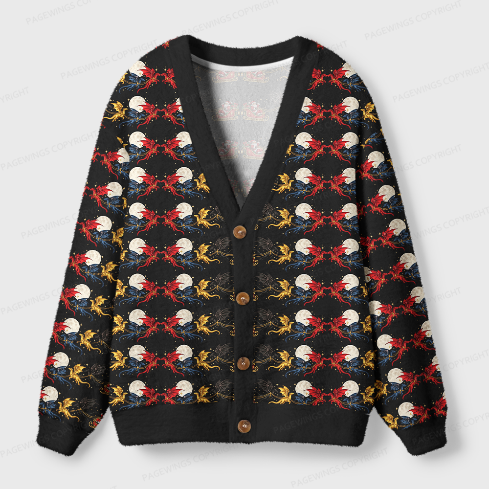 Pagewings Christmas Bookish Light Knit Unisex Cardigan Sweaters