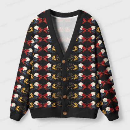 Pagewings Christmas Bookish Light Knit Unisex Cardigan Sweaters