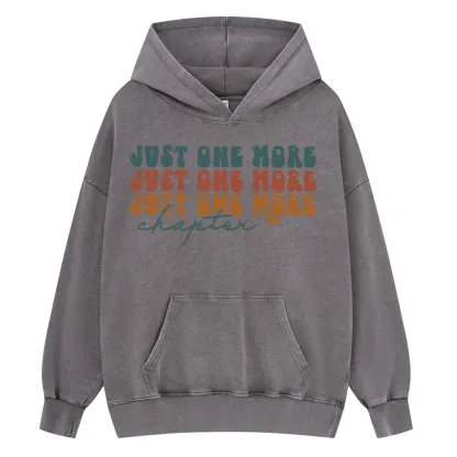 Pagewings Just One More Chapter Unisex Washed Hoodie