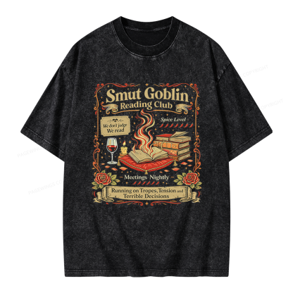 Pagewings Smut Goblin Unisex Washed T-shirt