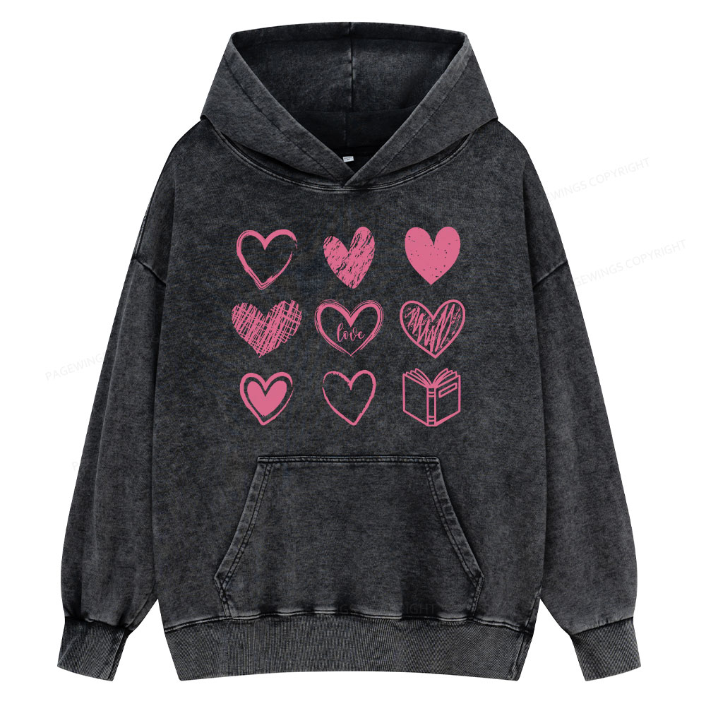 Pagewings To Love And Learn How To Be Loved Unisex Washed Hoodie