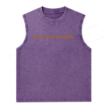 Pagewings  Hot Moms Read Unisex Washed Tank Top