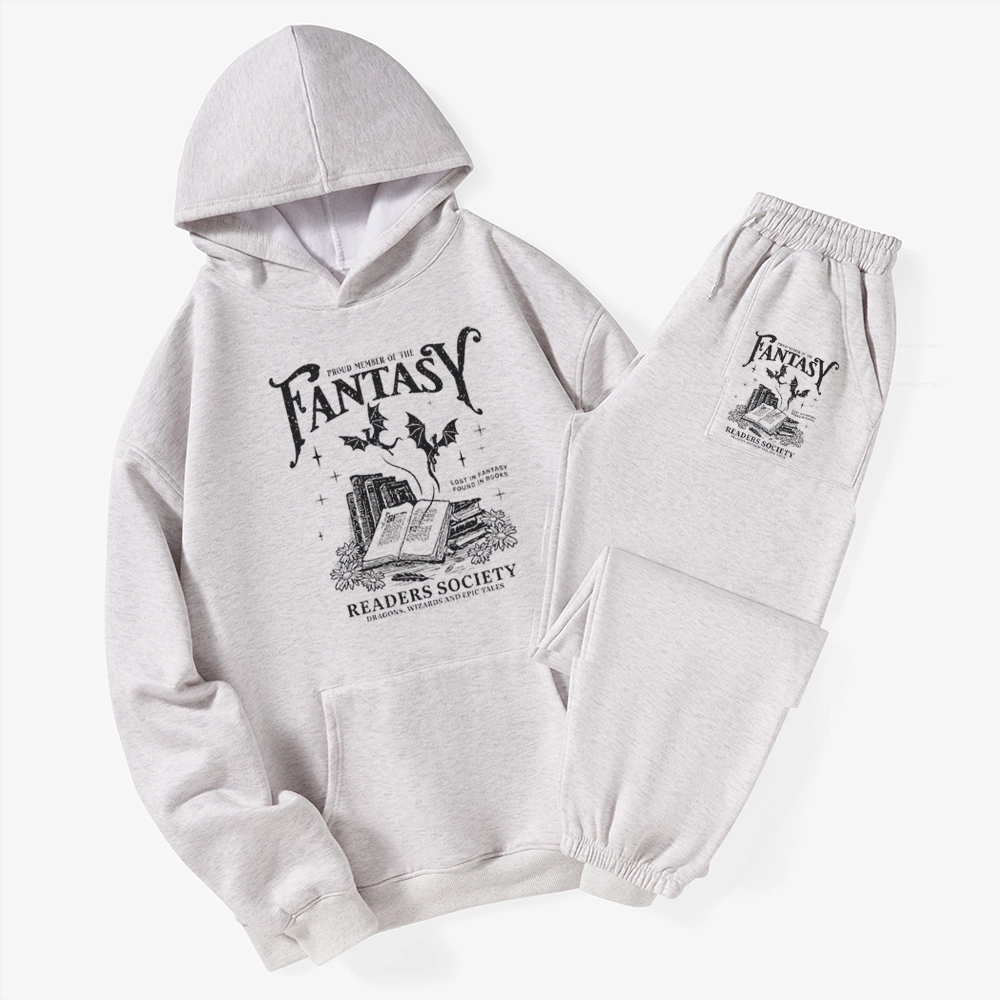 Pagewings Fantasy Readers Society Unisex Fleece Hoodie Set