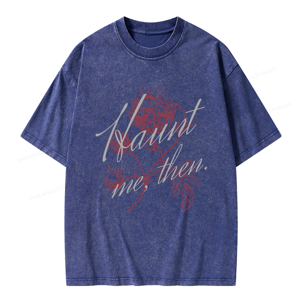 Pagewings Haunt Me Unisex Washed T-shirt