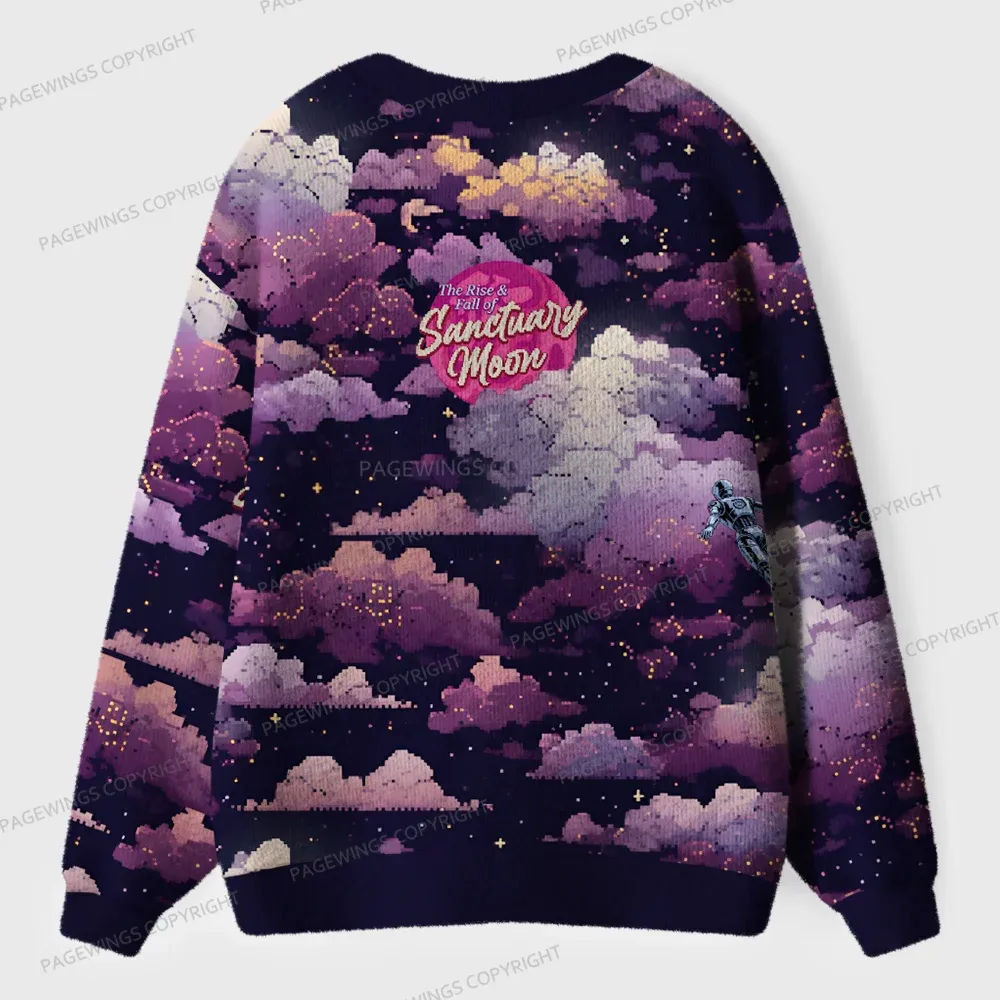 Pagewings The Rise & Fall Of Sanctuary Moon Unisex Ugly Cardigan Sweaters