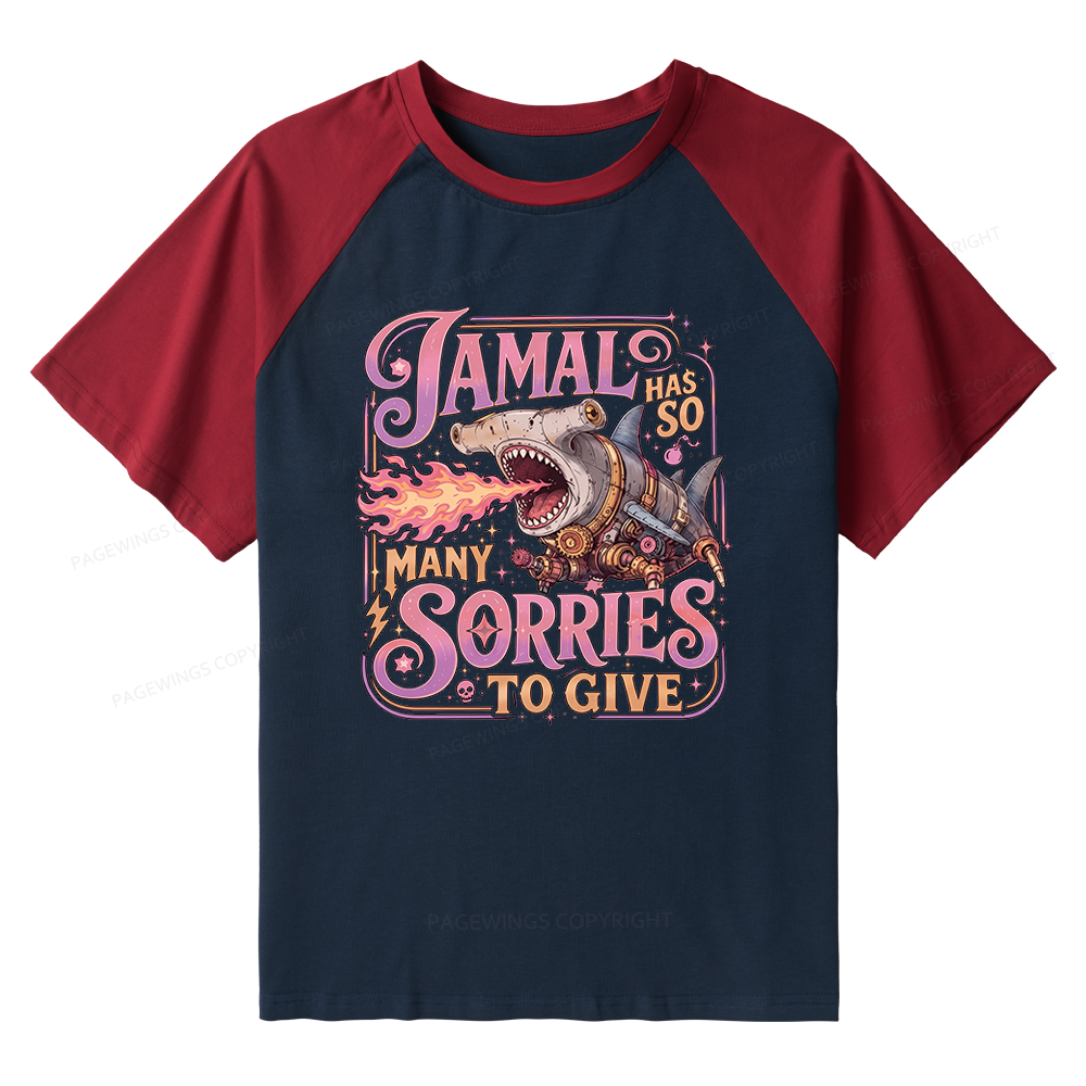 Pagewings So Many Sorries To Give Raglan T-shirt