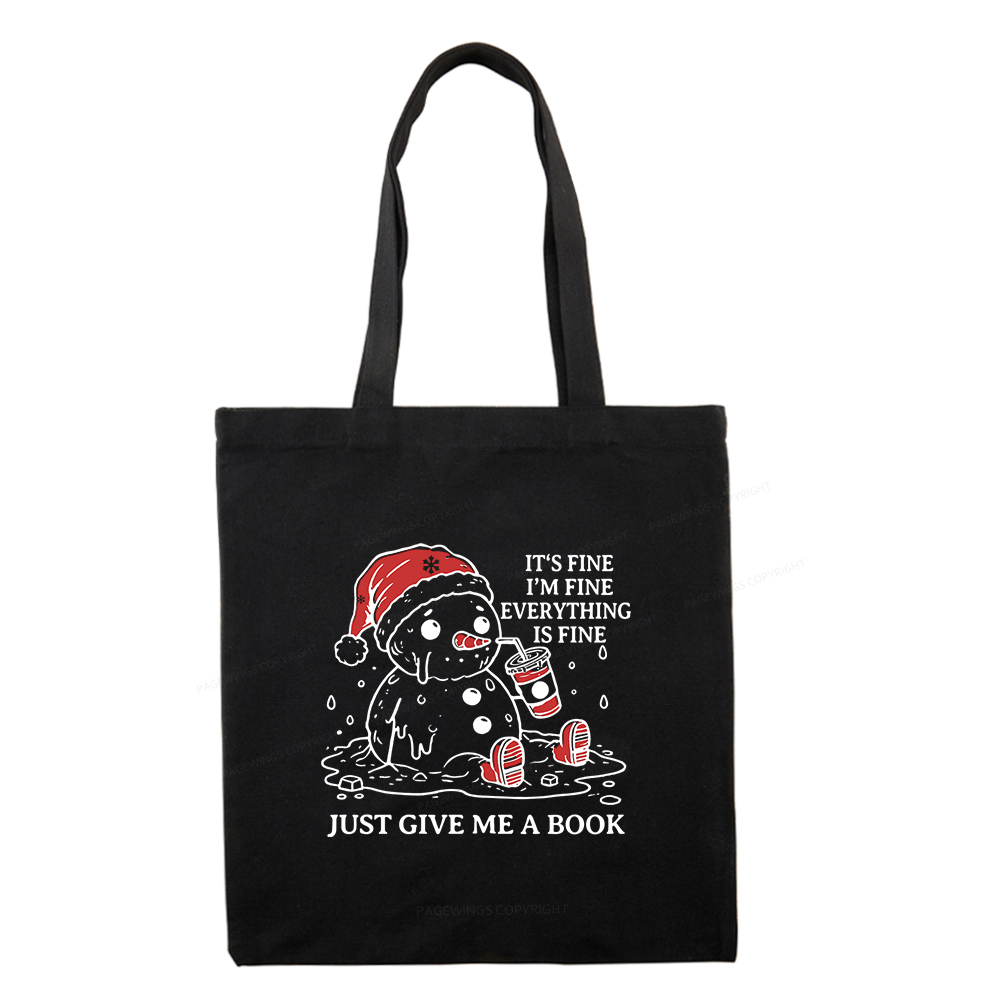 Pagewings Just Give Me A Book Tote Bag