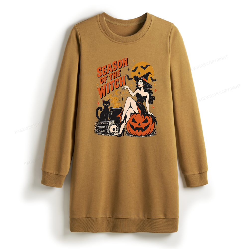 Pagewings Season Of The Witch Sweatshirt Dress