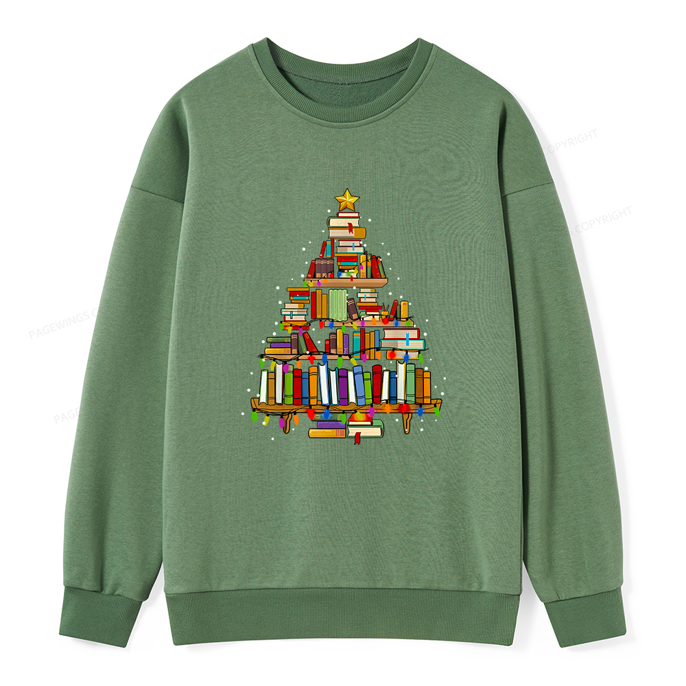 Pagewings Christmas Books Tree Unisex Classic Sweatshirt