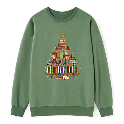 Pagewings Christmas Books Tree Unisex Classic Sweatshirt
