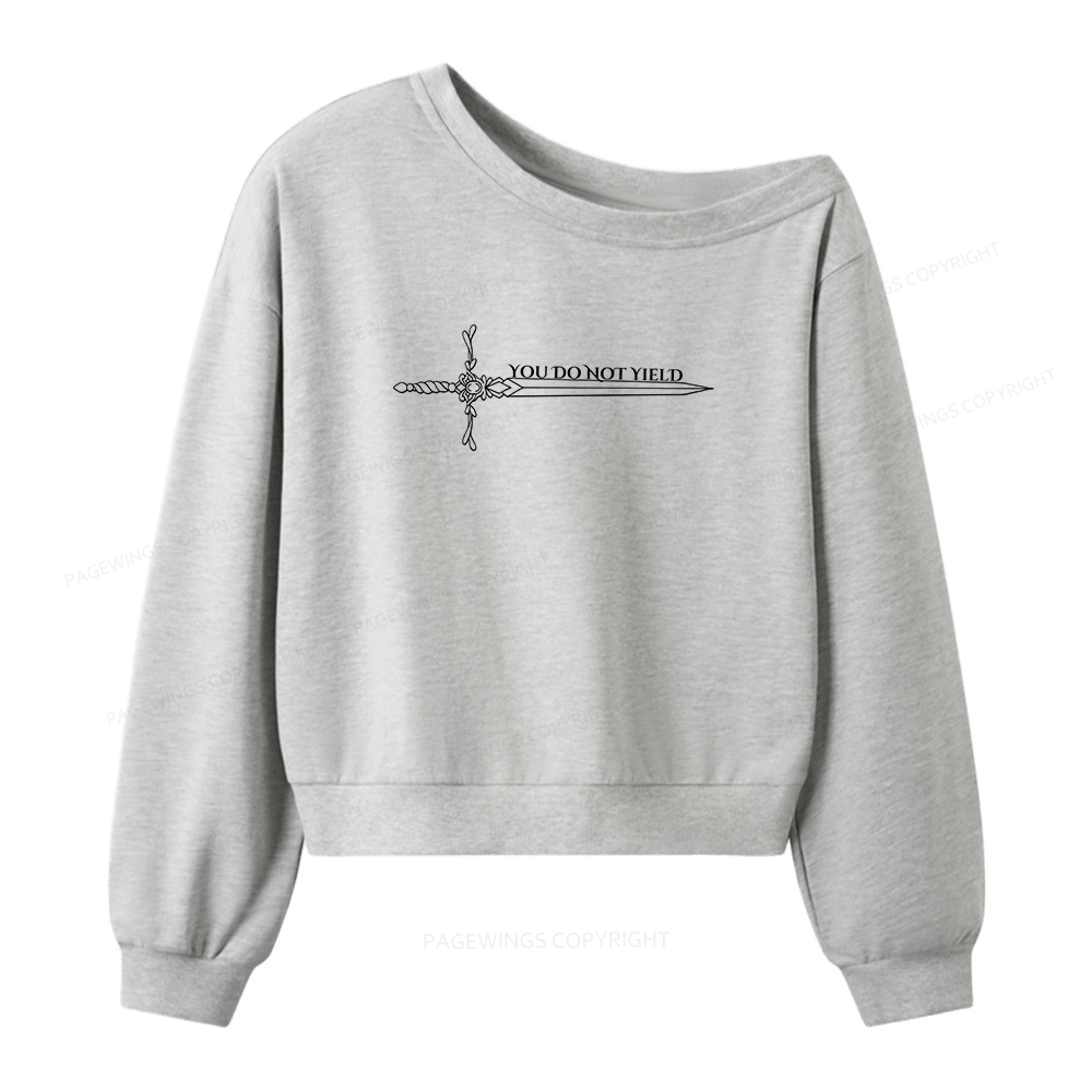 Pagewings You Do Not Yield Women Off  Shoulder Sweatshirt