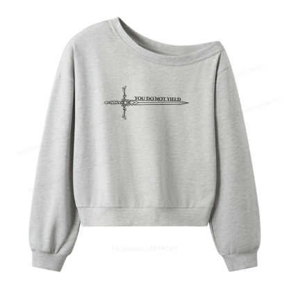 Pagewings You Do Not Yield Women Off  Shoulder Sweatshirt