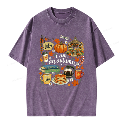Pagewings I Am an Autumn Unisex Washed T-shirt