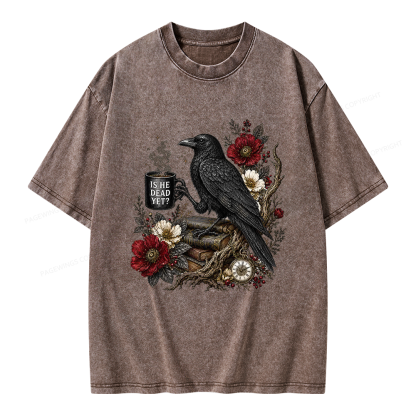 Pagewings Is He Dead Yet Unisex Washed T-shirt