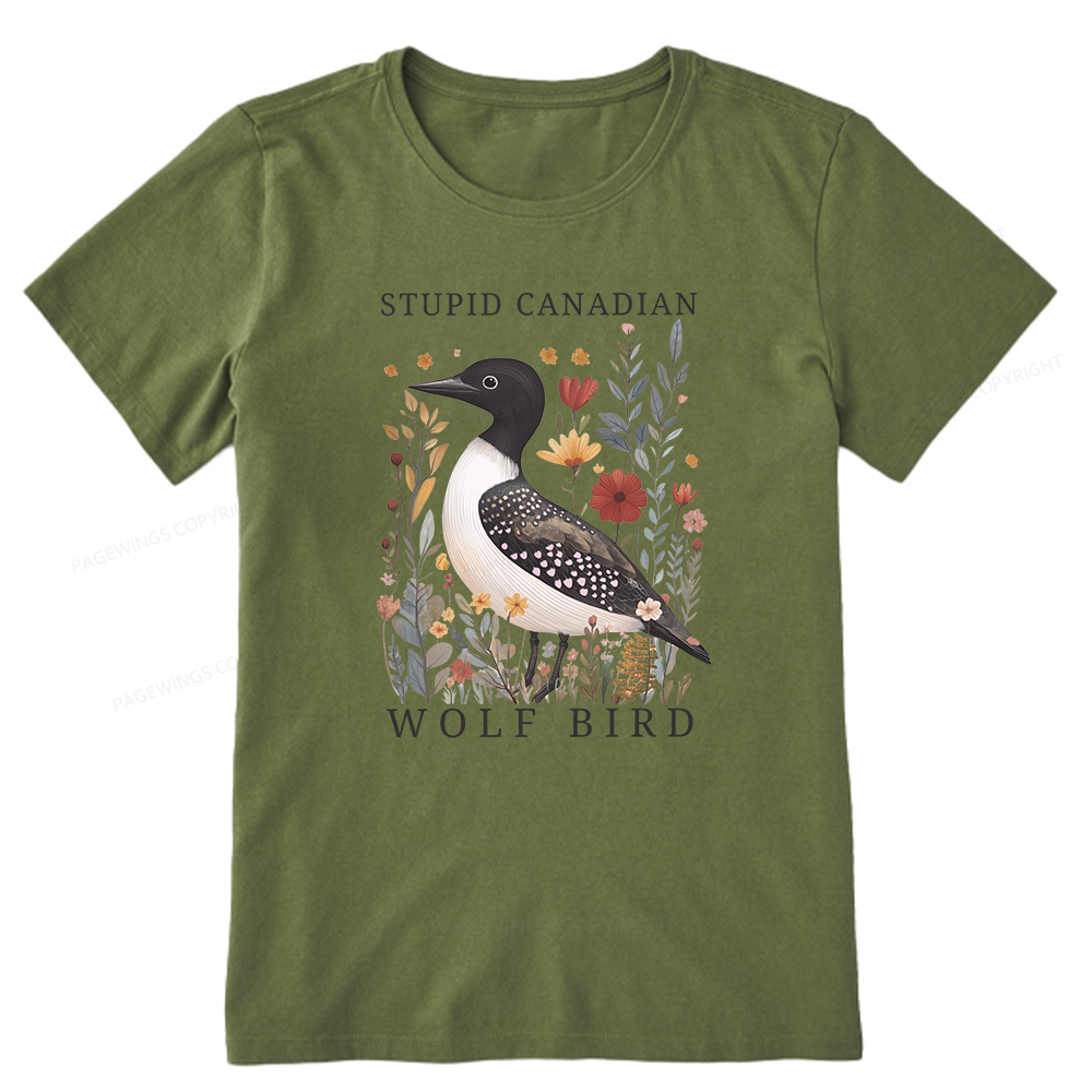 Pagewings Stupid Canadian Wolf Bird Unisex Classic T-shirt