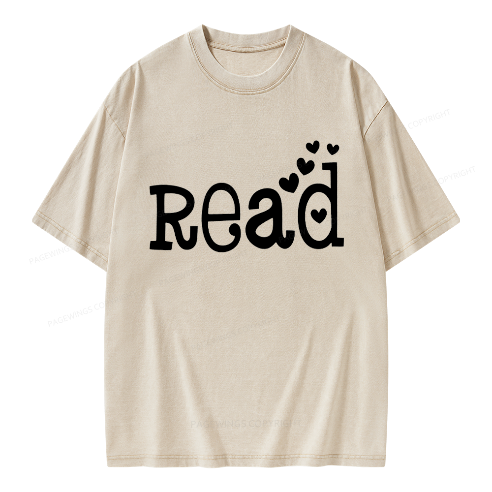 Pagewings Read More Books Unisex Washed T-shirt