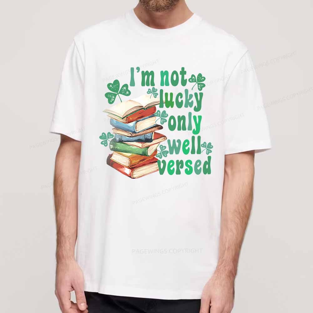 Pagewings St Patty Day Trendy Retro Book Shamrock Shirt Unisex Classic T-shirt