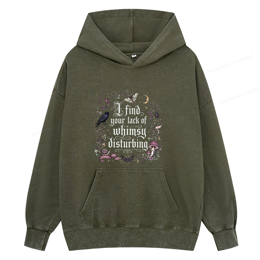 Pagewings Lack of Whimsy Unisex Washed Hoodie