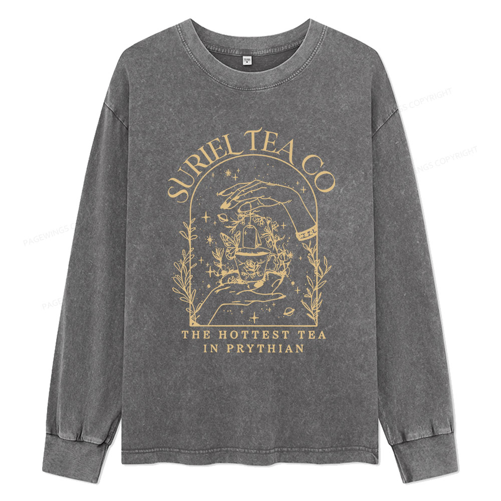 Pagewings A Court Of Thorns And Roses Unisex Washed Long Sleeve T-shirt