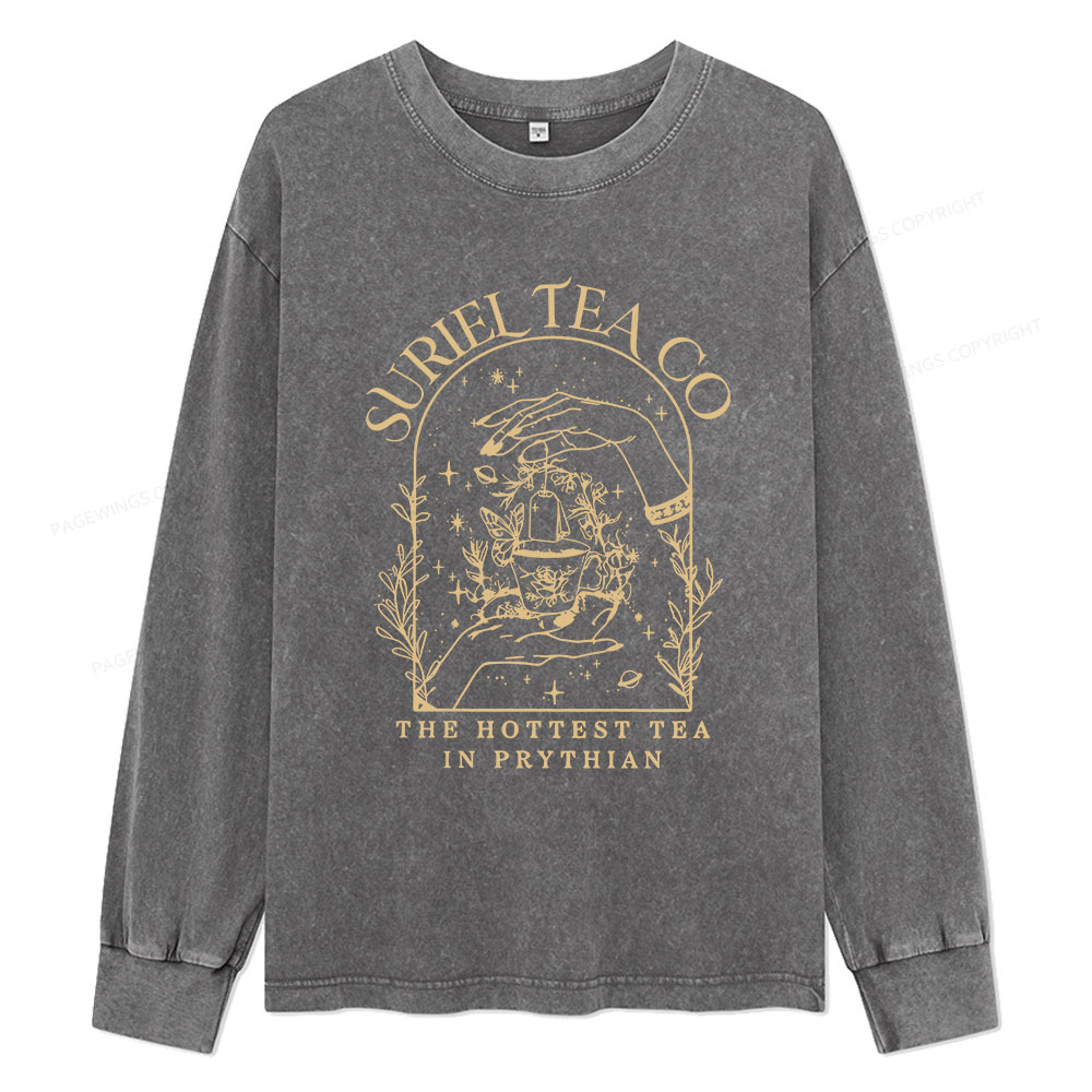 Pagewings A Court Of Thorns And Roses Unisex Washed Long Sleeve T-shirt