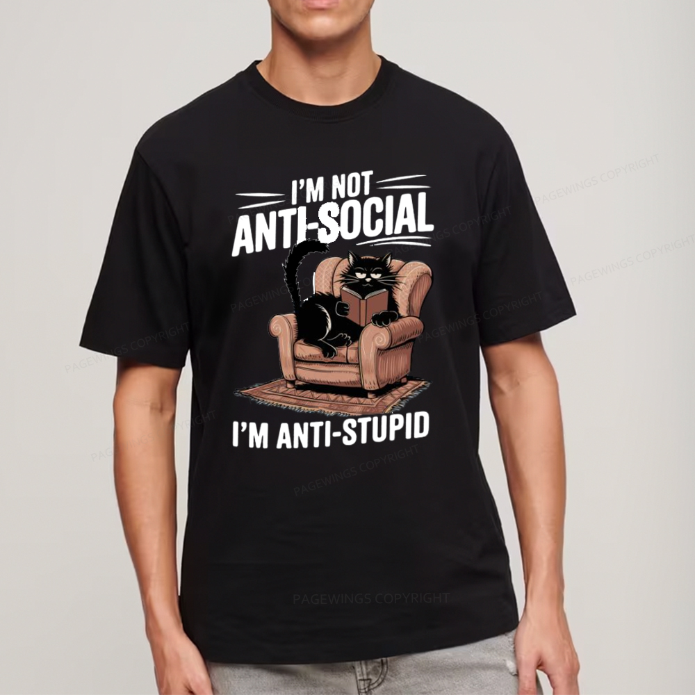 Pagewings Anti-Stupid Cat Unisex Classic T-shirt