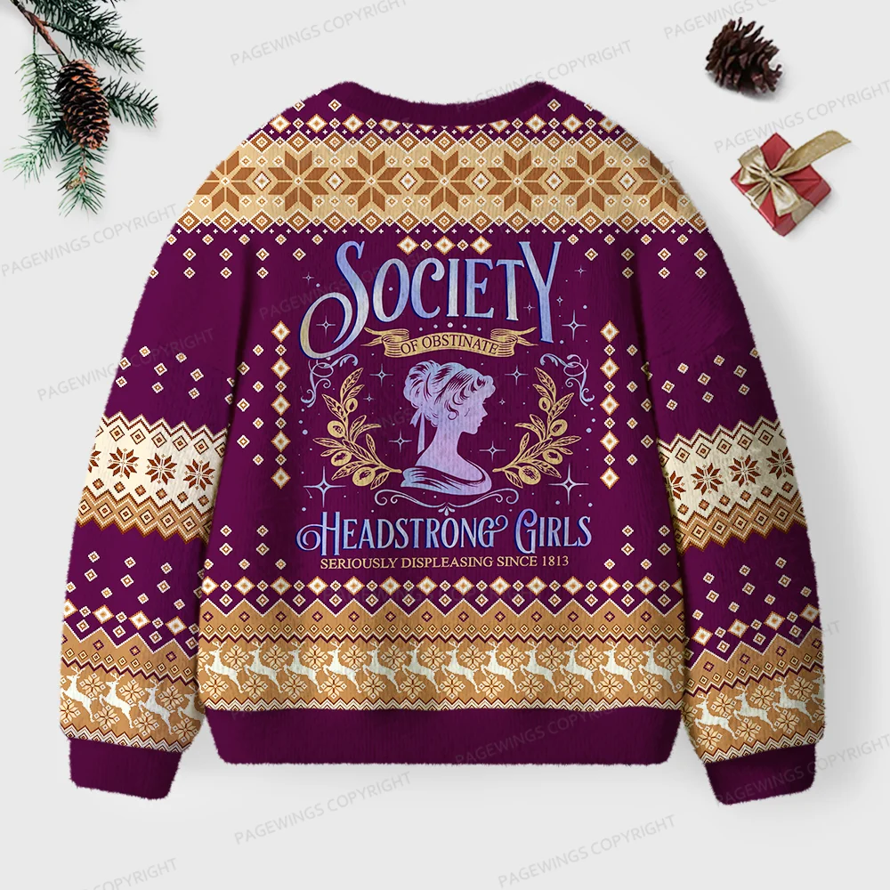 Pagewings He Sees What You've Been Reading Unisex Ugly Knit Sweatshirt