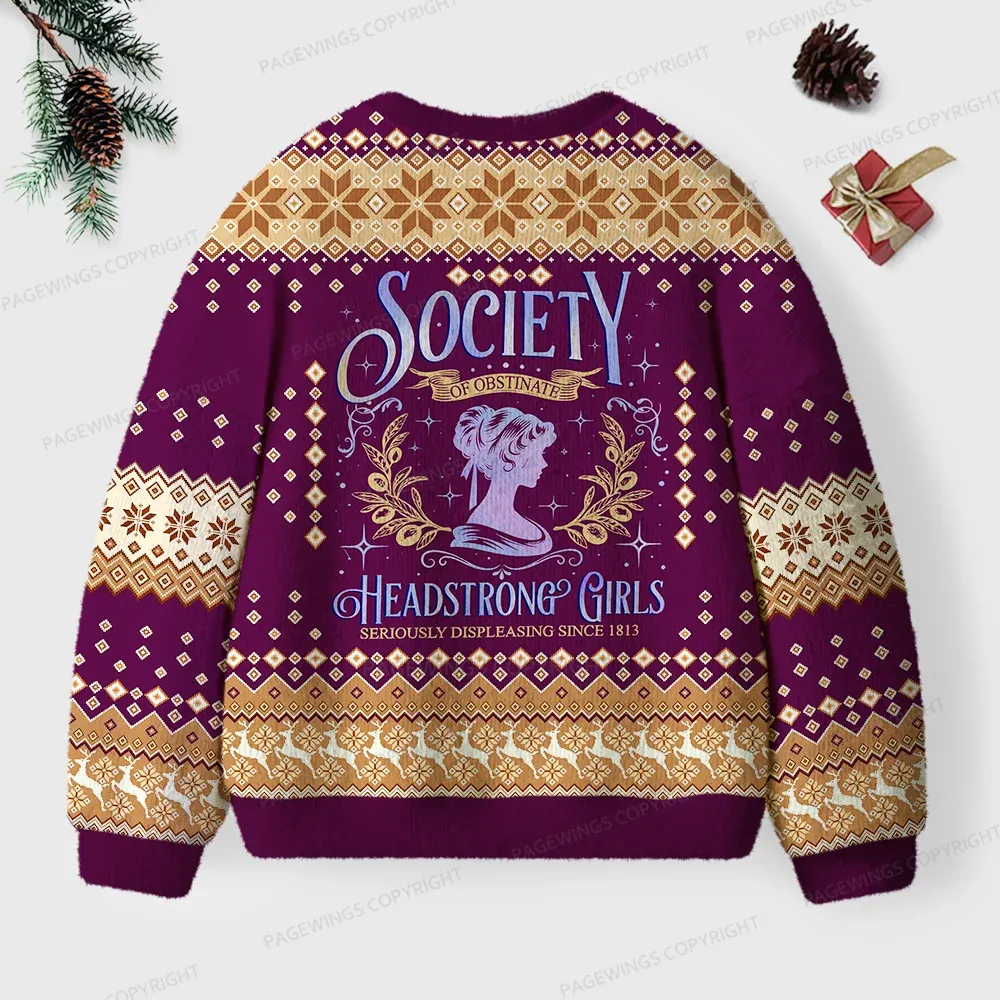 Pagewings He Sees What You've Been Reading Unisex Ugly Knit Sweatshirt