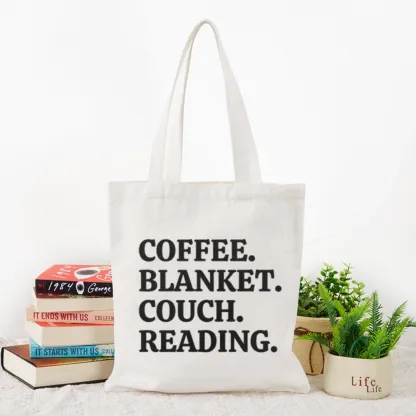 Pagewings Coffee Blanket Couch Reading Tote Bag