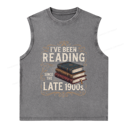 Pagewings Vintage Reading Since Late 1900s Unisex Washed Tank Top