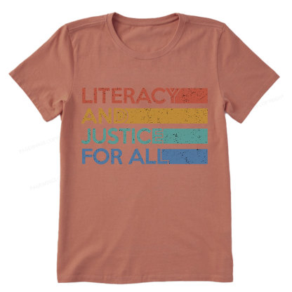 Pagewing Literacy and Justice For All  Unisex Classic T-shirt