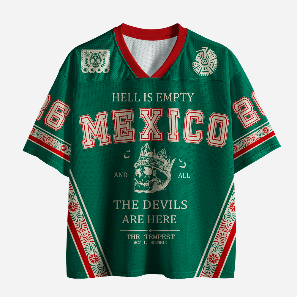 Pagewings Hell Is Empty And All The Devils Are Here Unisex Mesh Jersey