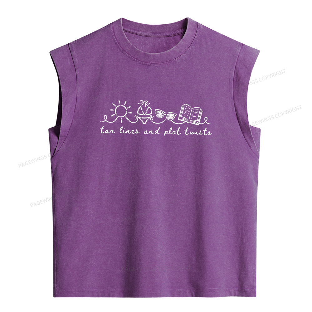 Pagewings Summer Reading Women's Washed Tank Top