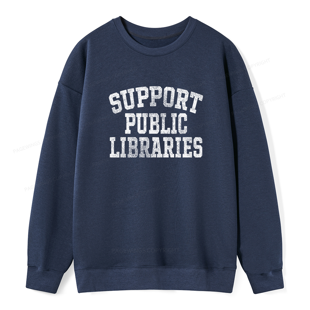 Pagewings Support Public Libraries Unisex Classic Sweatshirt