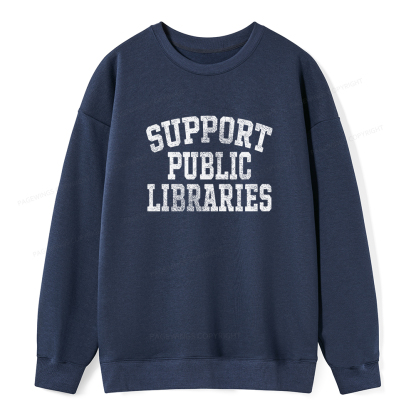Pagewings Support Public Libraries Unisex Classic Sweatshirt