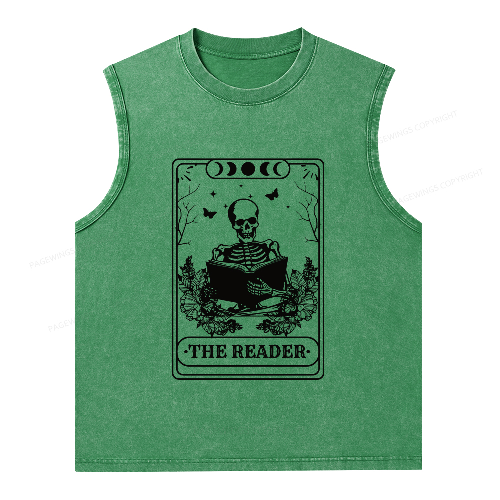 Pagewings The Reader Unisex Washed Tank Top