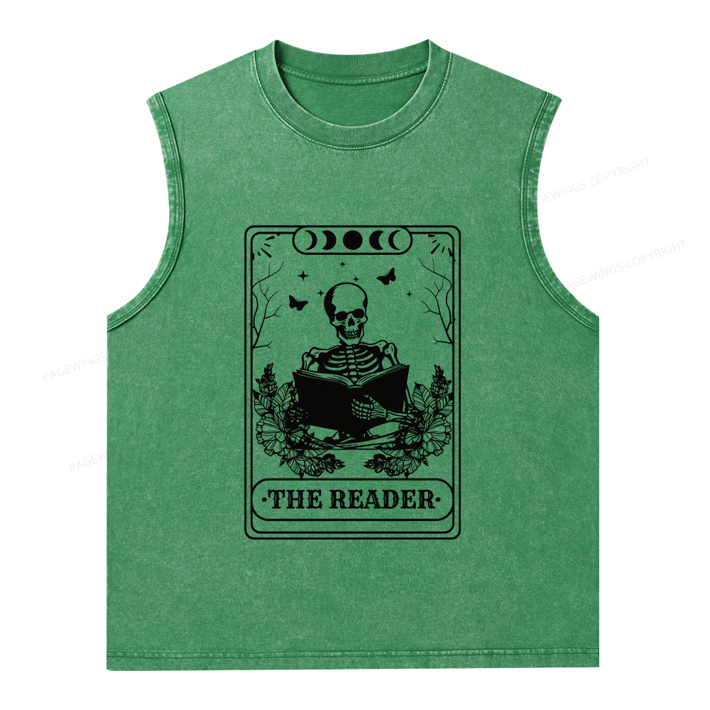 Pagewings The Reader Unisex Washed Tank Top