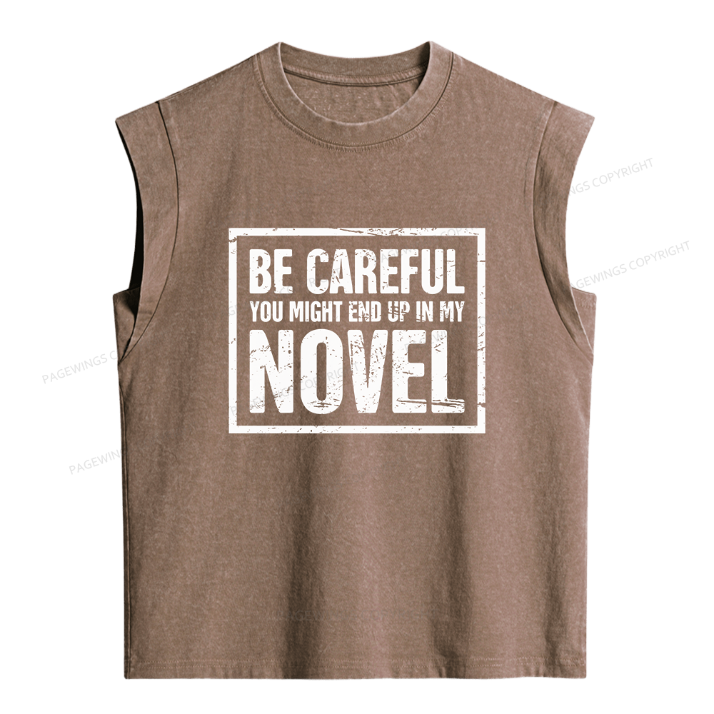 Pagewings You Might End Up In My Novel Women's Washed Tank Top