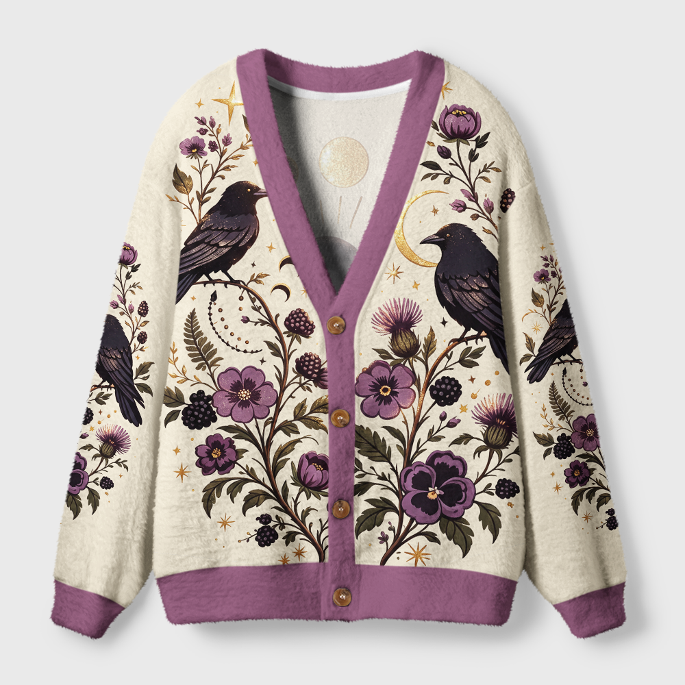 Pagewings Raven Light Knit Unisex Cardigan Sweaters