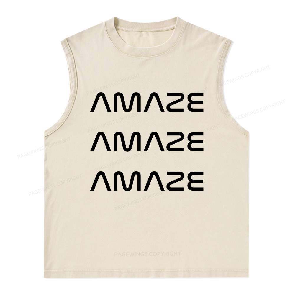 Pagewings Amaze Unisex Washed Tank Top