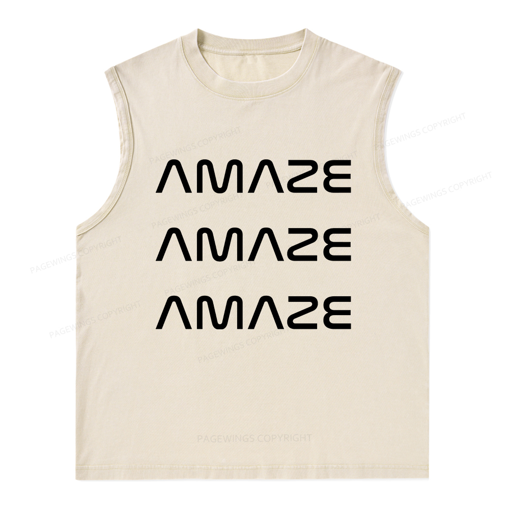 Pagewings Amaze Unisex Washed Tank Top